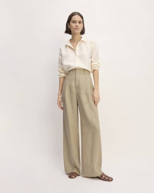 The Linen Way-High® Drape Pant  | Trench Coat Khaki