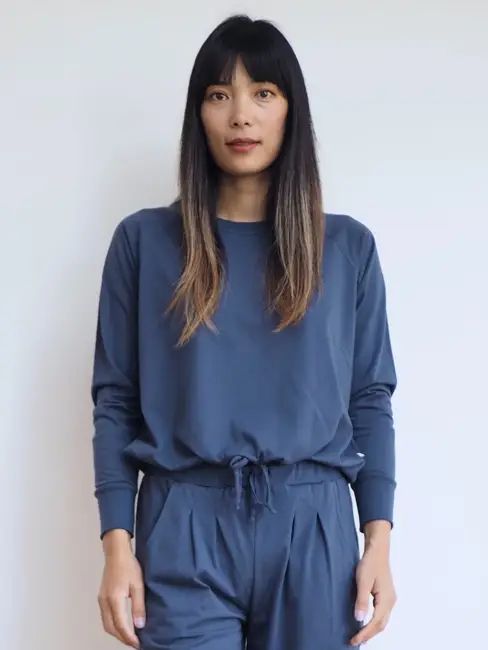 luna cosy top / midnight blue — Noctu