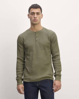 The Waffle Long-Sleeve Henley | Kalamata