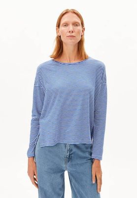 XIANAA STRIPES LANGARMSHIRT | oatmilk-dynamo blau