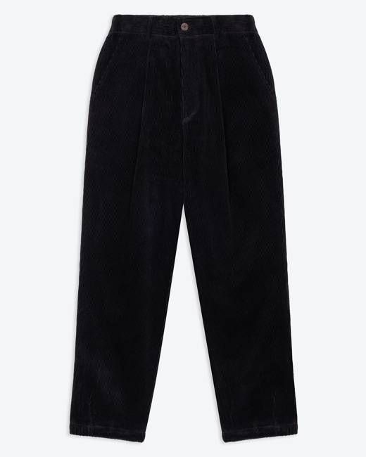 Lowie Black Corduroy Easy Trouser