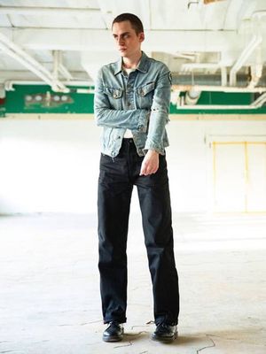 Tuff Tony Dry Black Selvage loose fit jeans | Nudie Jeans