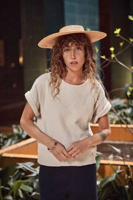 LÉA Short-Sleeve Tee in Organic Cotton - Off-White