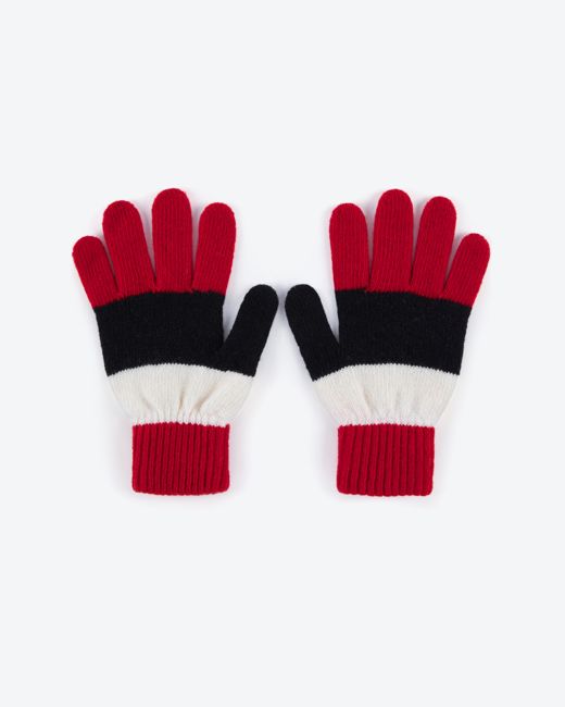 Miss PomPom Black & White Wool Gloves