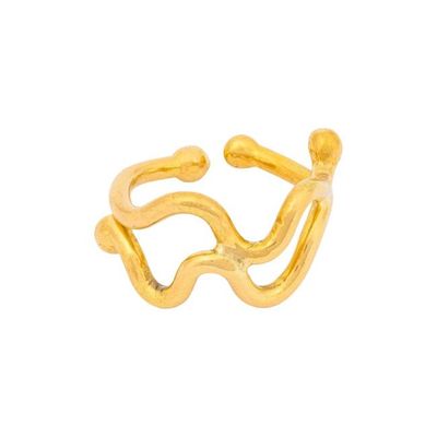 Wimbi Verstellbarer Ring aus recyceltem Messing