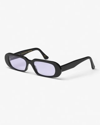 Sunglass 09 - Deep Black Solid - Lavender