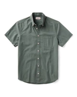 The Short Sleeve Jack in Deep Sea Seersucker