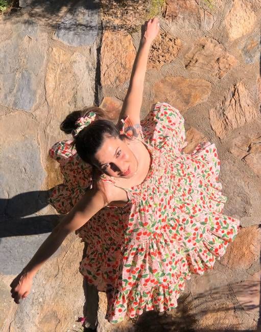 Sundress Cherry Linen Dress - Chillax.co