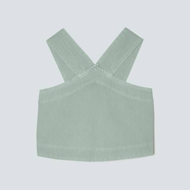 The Cross-Front Apron Top | Sea Glass