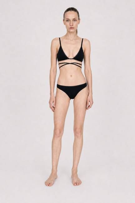 Contrast Triangle Swim Top