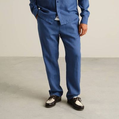 DEDICATED - Pants Borrby Linen True Blue