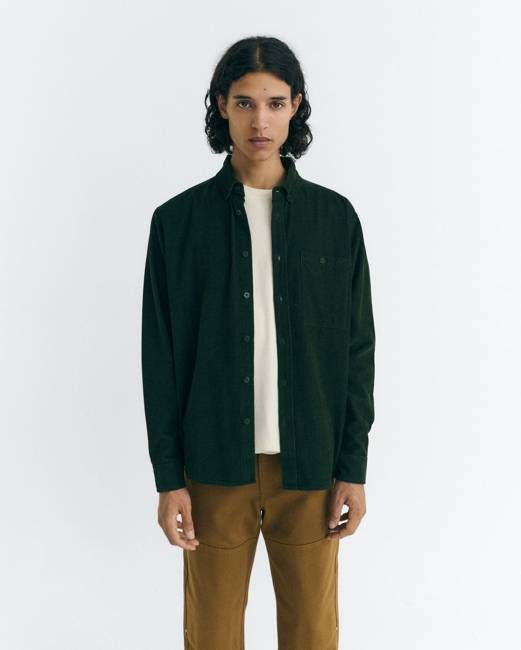 Green micro corduroy Anto shirt