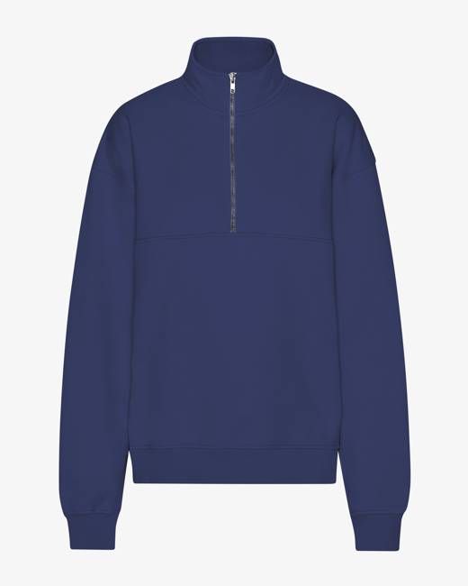 Organic Quarter Zip - Marine Blue