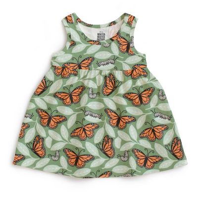 Alna Baby Dress - Monarchs Dark Green
