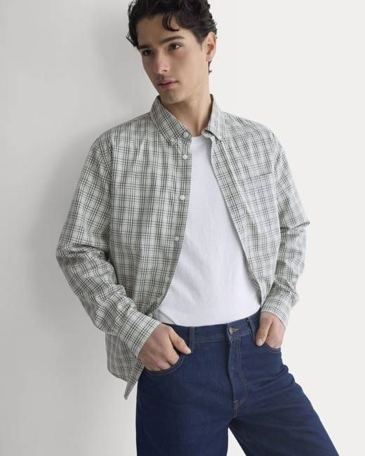 Washed Poplin Shirt | Skywriting/Multi