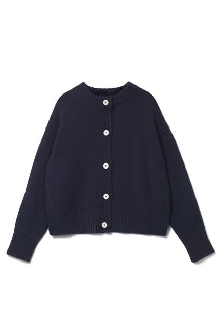 Raye British Wool Cardigan Navy