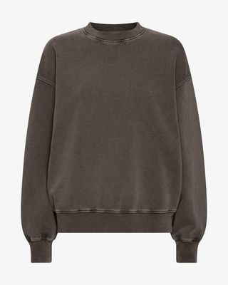 Übergroßes Bio-Rundhalsshirt - Verwaschener Schlamm