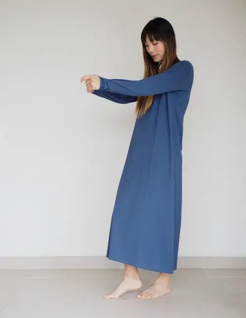 chandra nightie/ midnight blue — Noctu