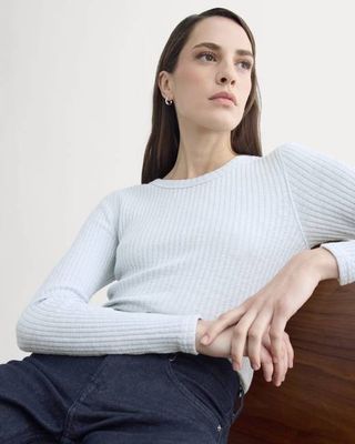 The Cozy Rib Long-Sleeve Tee | Skywriting