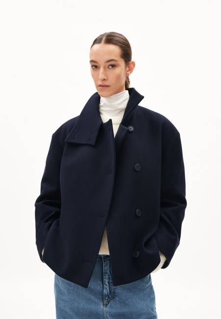 MAJELAA WOOL COAT | night sky
