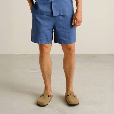 DEDICATED - Shorts Sibbarp Linen True Blue