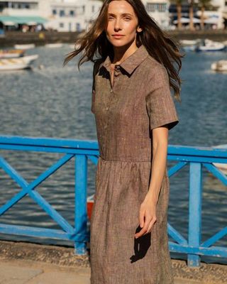 Elaine - Leinenkleid in Sonnenlila