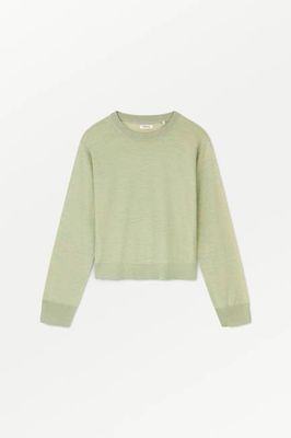 Amara o-neck jumper - Light green mélange