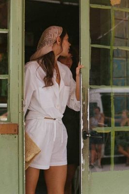 Parker Short - White Cotton Poplin