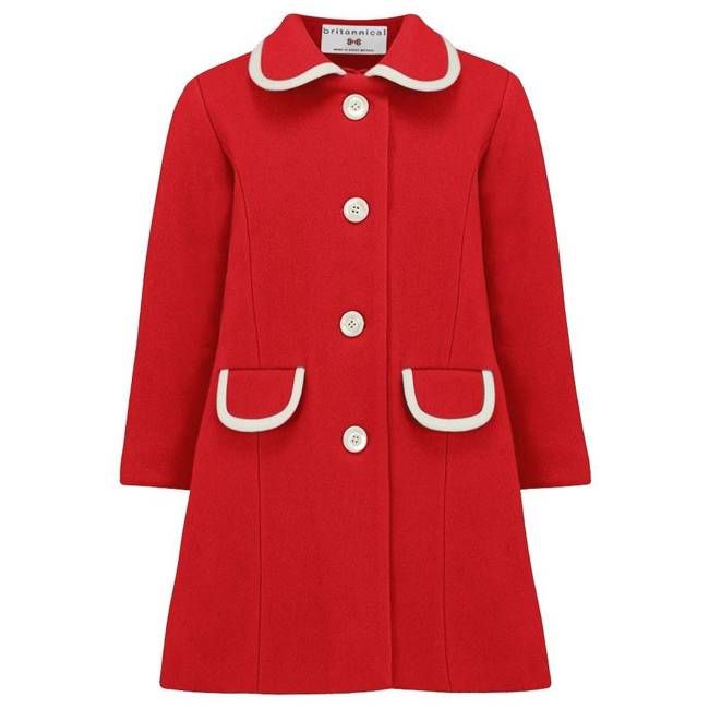 Kensington Girls Coat - Pillar Box Red