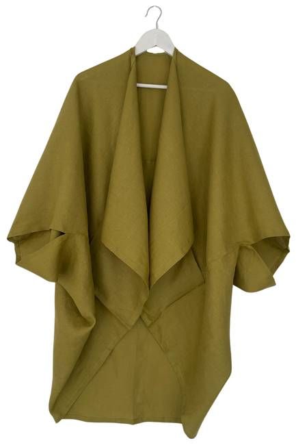 NEW! LINEN Kimono Chartreuse