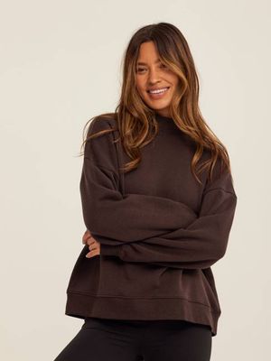 Karlie Triblend Fleece Mock Neck Pullover