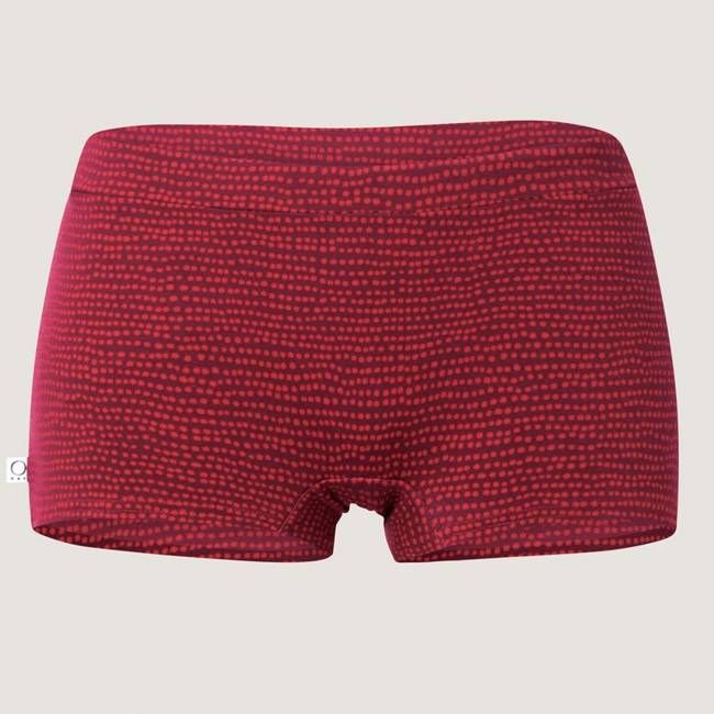 Bio-Baumwolle Damen-Badeshorts Isi Dots rot - kaufen