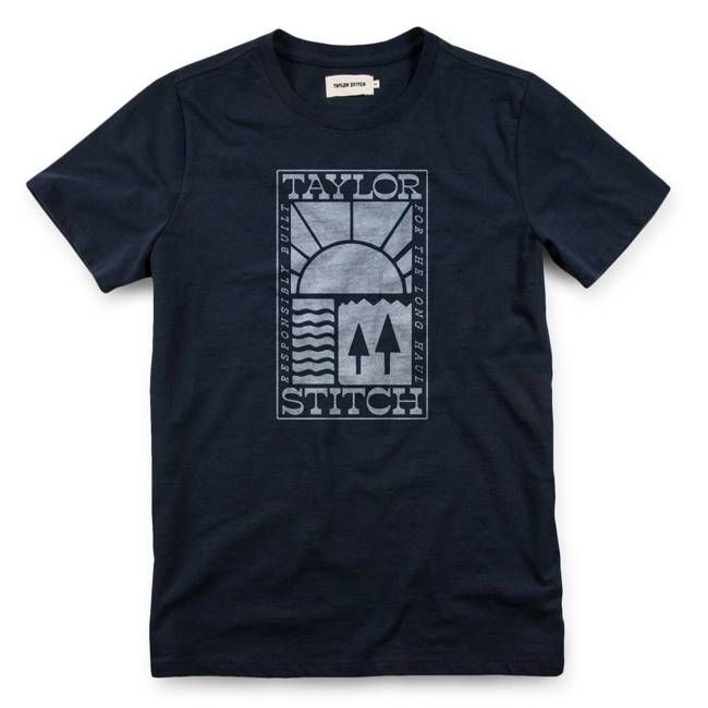 The Heavy Bag Tee in Retro Block Print