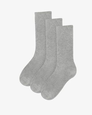 Organic Active Sock - Heather Grey (3-Pack)