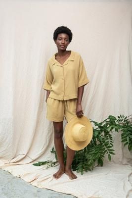 Ameera Organic Cotton Shirt in Straw