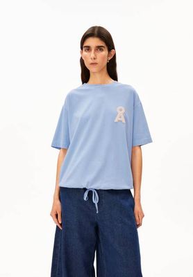 T-SHIRT WITH DRAWSTRING | soft blue