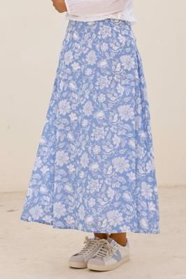 Neve Skirt | Blossom Blue/White