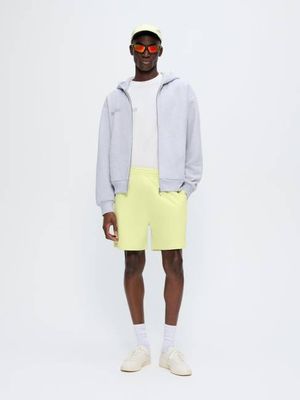 Mens 365 Midweight Mid Length Shorts—Soft Lime