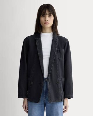 The Denim Chore Blazer |  Black