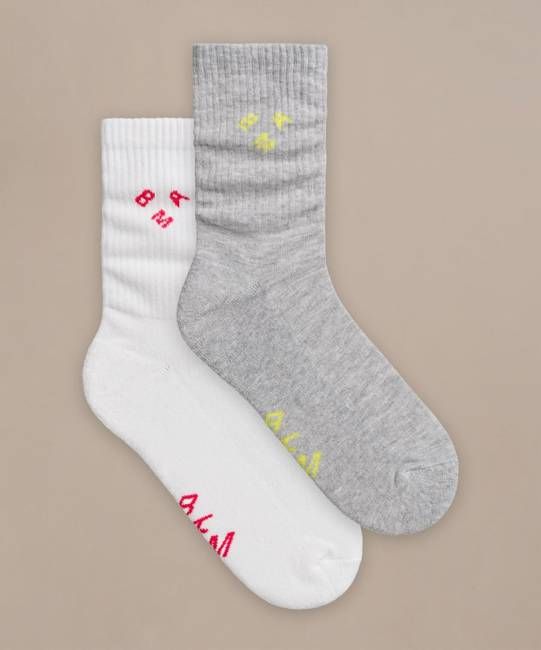 Bamboo Active Icon Crew Socks - 2 Pack