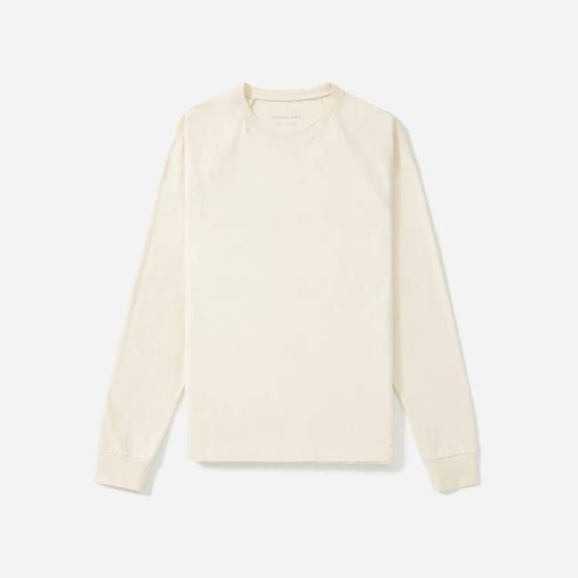 The Premium-Weight Long-Sleeve Crew | Uniform | Heather Oatmeal