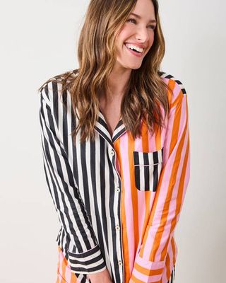 Showtime Stripes - Long PJ Set - Skeleton Candy