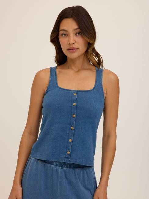 Jamila Indigo Jersey Tank