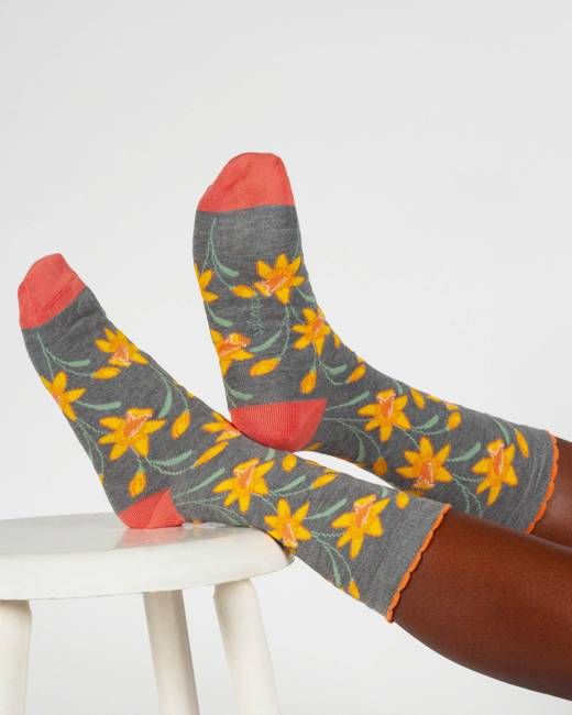 Womens Birth Flower Sock - Daffodil
