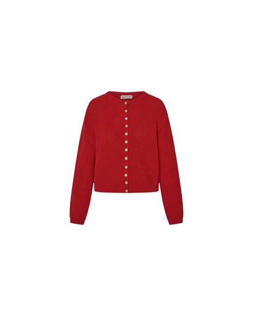 Harbor Cardigan - cherry red
