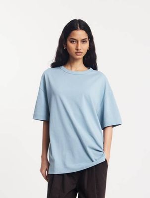 Classic Cotton Oversized T-Shirt Powder Blue