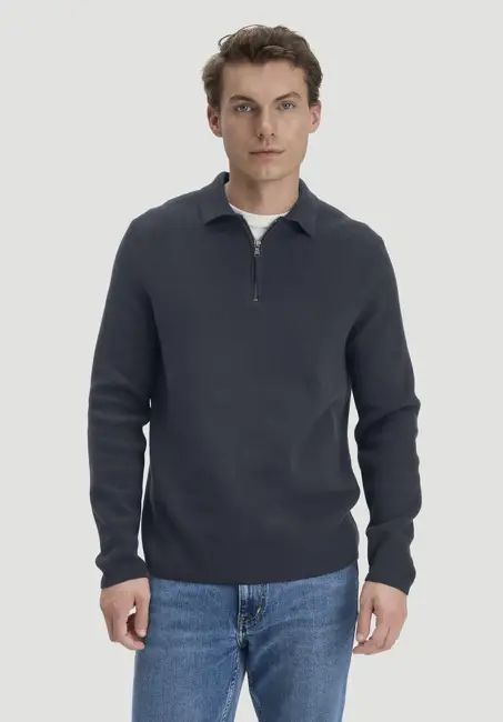 Milano Knit Polo Regular made from organic cotton and virgin wool