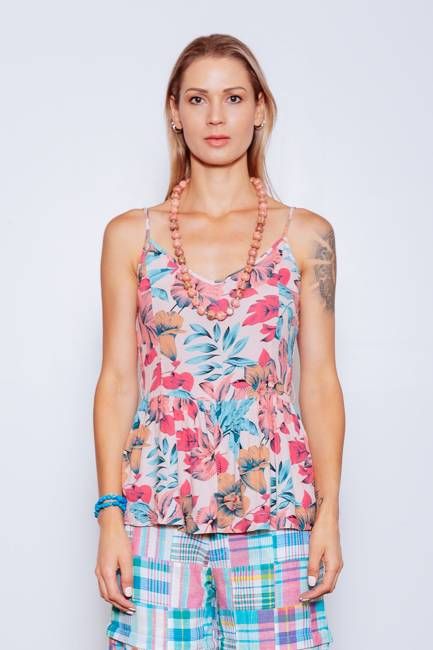 Kaileen Upcycled Peplum Top (from Dress), Pink