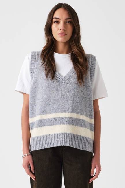 Cassidy Wool Vest in Sky Blue