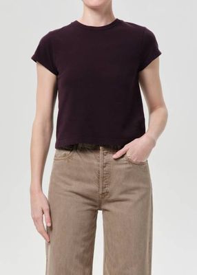 Adine Shrunken Tee in Eggplant